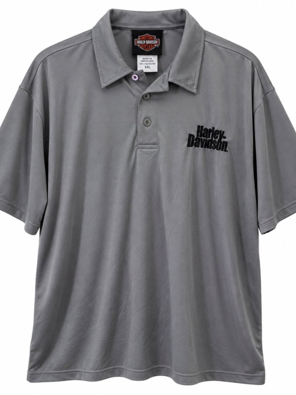 Harley-Davidson Performance Polo Shirt Men’s 3XL Gray Embroidered Logo